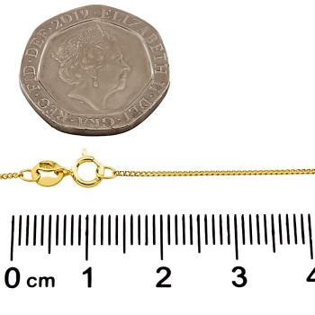 18ct gold 0.7g 20 inch curb Chain